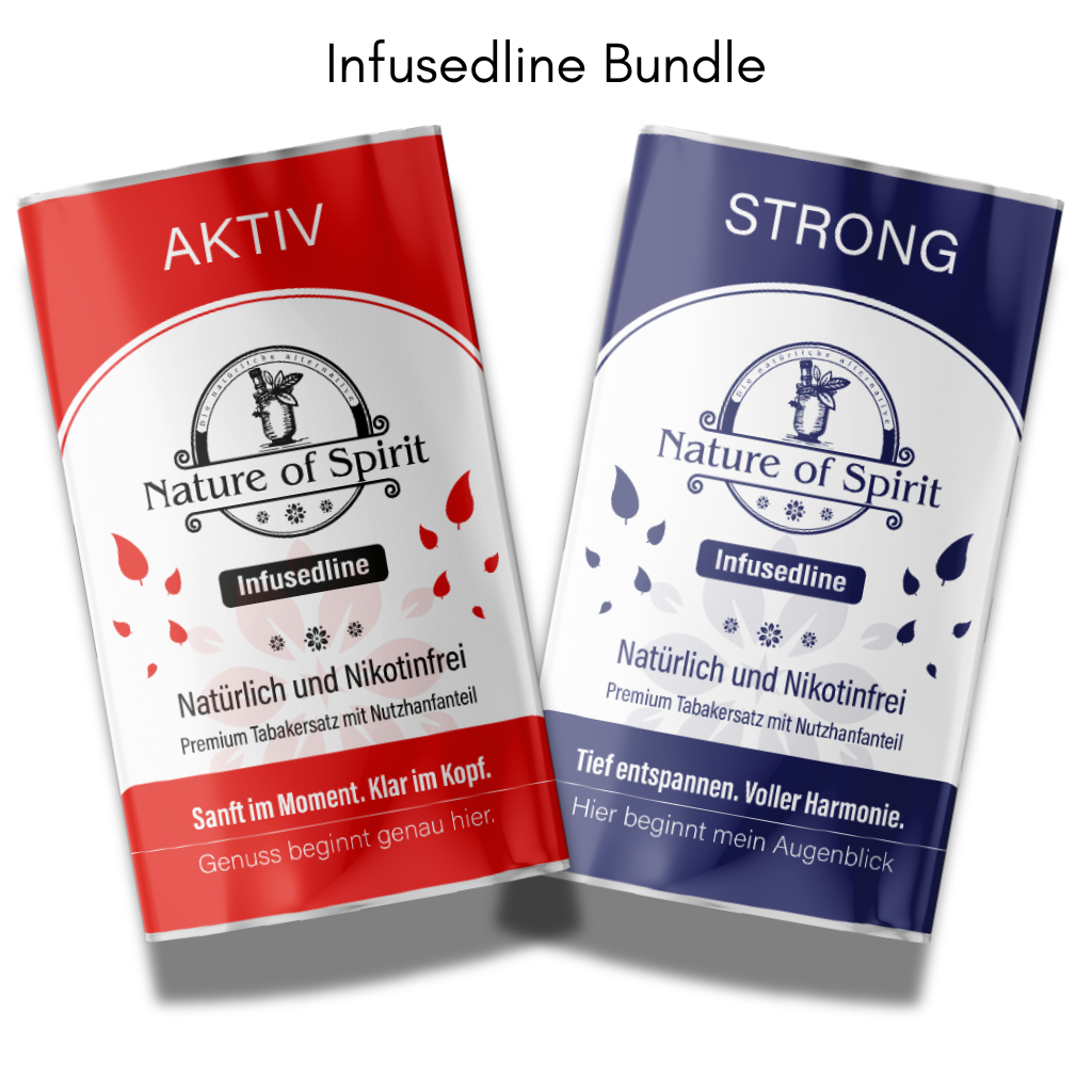 Hanf-Tabakersatz Infused Line Bundle – Aktiv 4 % & Strong 8 % | 2×25 g Vorteilspaket